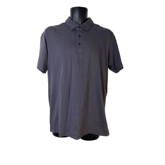 Jeff Men's‎ Waterbury Polo Shirt Short Sleeve Charcoal Size Large - Picture 1 of 6